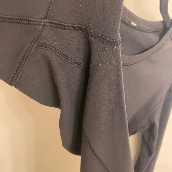 Lululemon Run Long Sleeve Reflective Cuffins Black Size Small - Picture 3 of 6